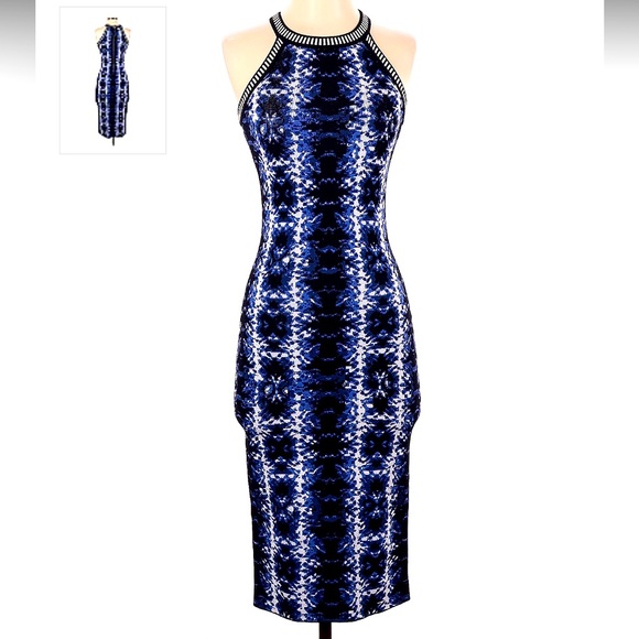 Rachel Roy blue tie dye midi dress - Picture 1 of 8